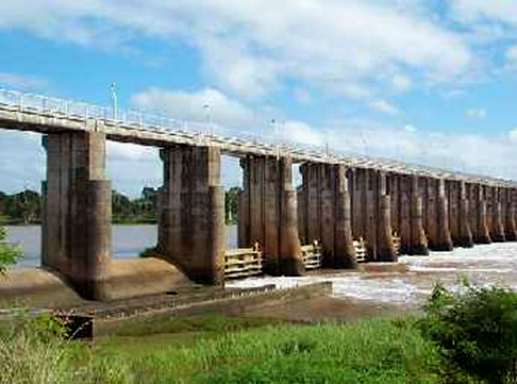 The Fitzroy River Barrage was constructed across the River to keep salt water out of the fresh.